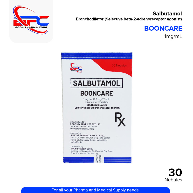 BOONCARE Salbutamol Bronchodilator 1mg/mL 30's