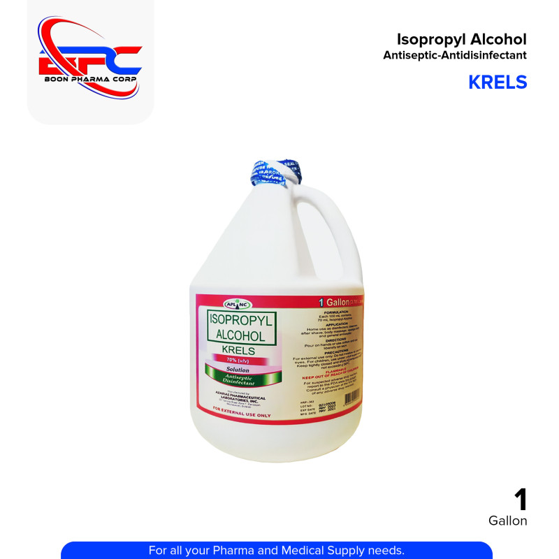 KRELS Isopropyl Alcohol 70% Solution 3.7 Gallon 1's