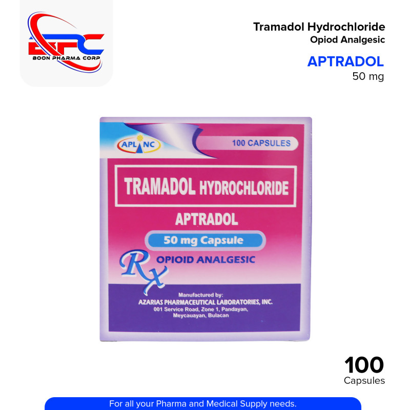 APTRADOL Tramadol Hydrochloride 50mg Opioid Analgesic Capsule 100's
