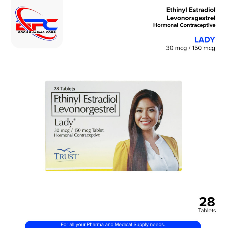TRUST LADY Ethinyl Estradiol Levonorgestrel 30mcg / 150mcg Hormonal Contraceptive Tablet 28's