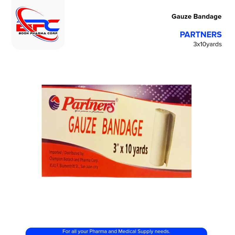 PARTNERS Gauze Swab 3" x 10yards Mesh Sterile Bandage