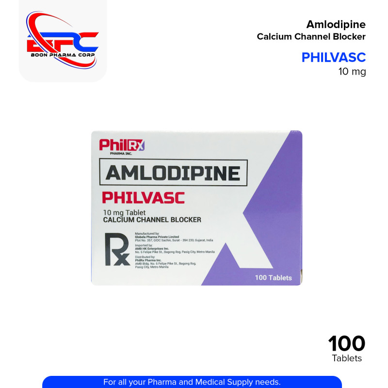 PHILVASC Amlodipine 10mg Tablet 100's