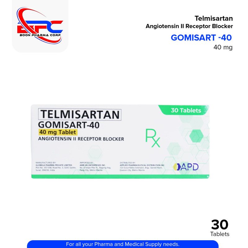 Telmisartan (Gomisart) 40mg Tablet 30's