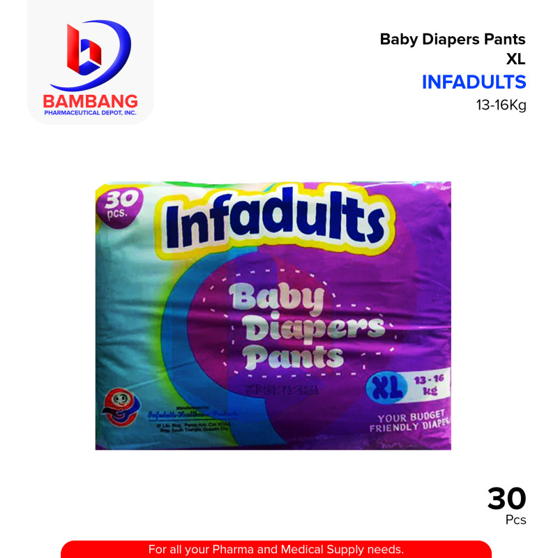 INFADULTS Baby Diaper Pants Your Budget Friendly Diaper (Extra Large) Pieces 30's