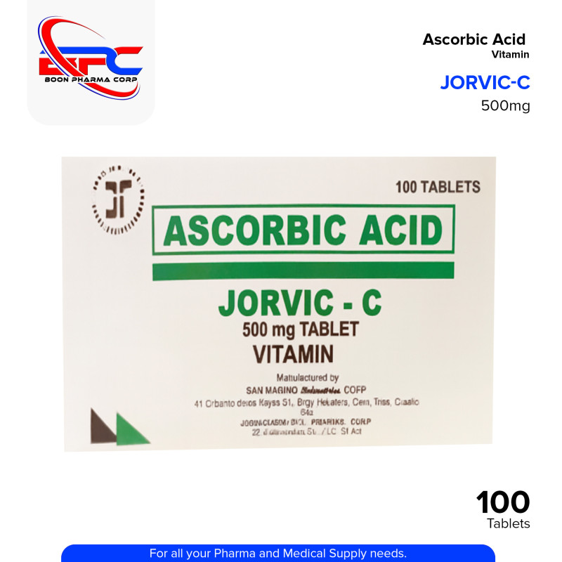 JORVIC-C Ascorbic Acid 500mg Table 100's