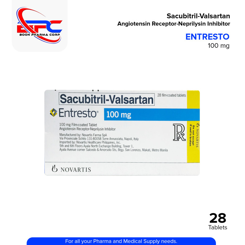 ENTRESTO Sacubitril - Valsartan 100mg Film Coated Tablet 28's