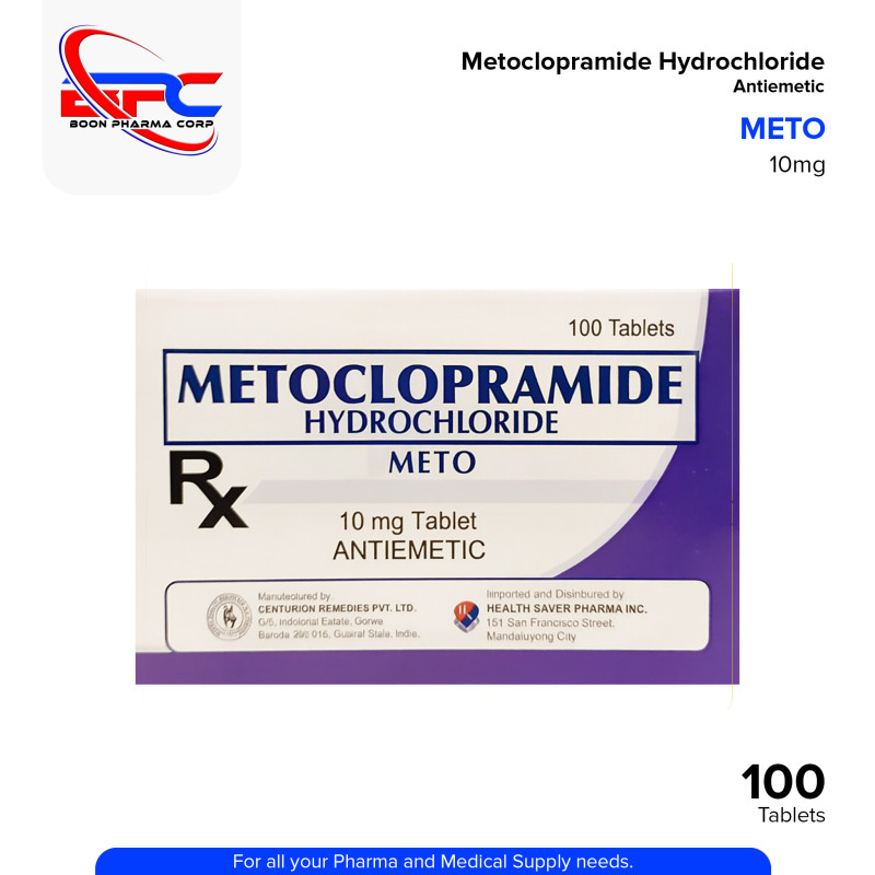 METO Metoclopramide Hydrochloride 10mg Antiemetic Tablet 100's