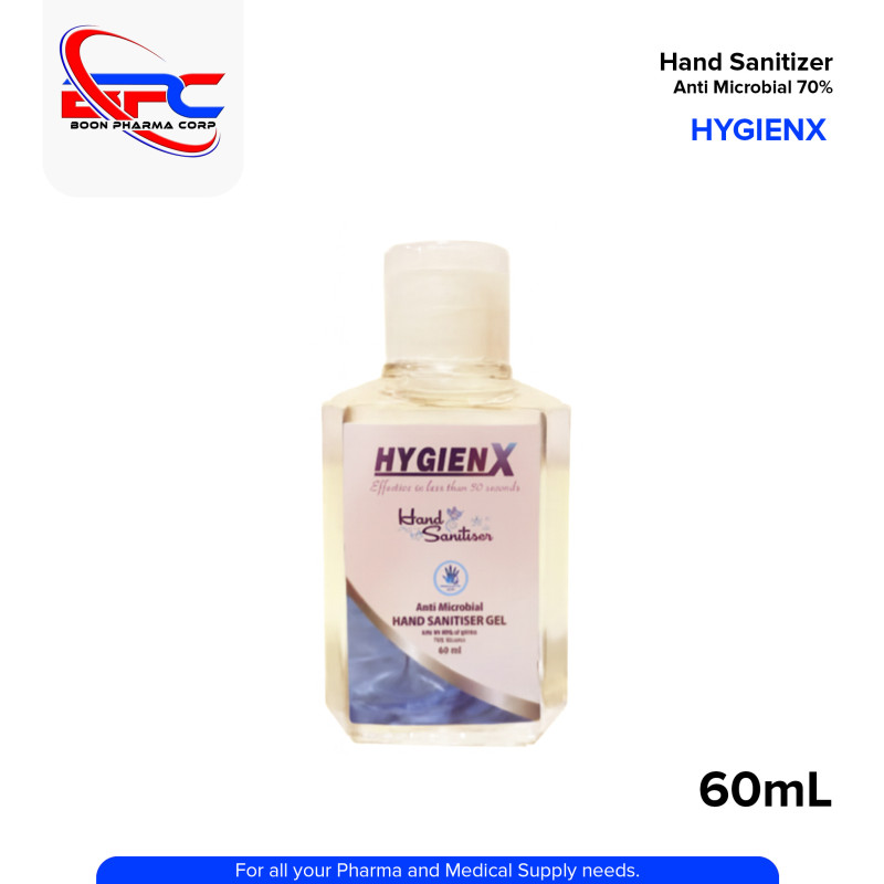 HYGIENX Hand Sanitizer Anti Microbial 70% 60ml