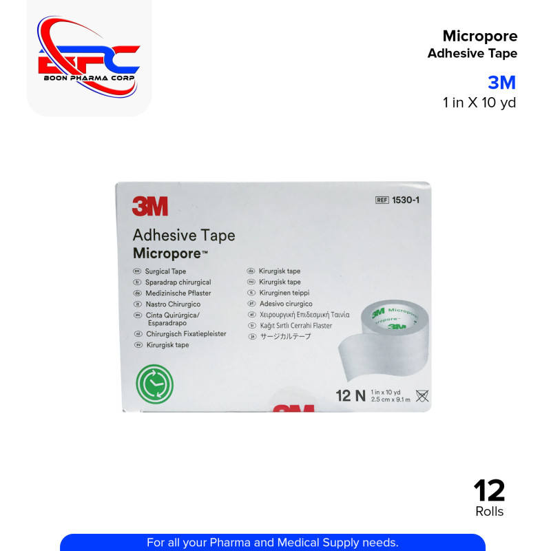 3M Adhesive Surgical Tape Micropore 1 inch x 10 yards (2.5cm x 9.1m)