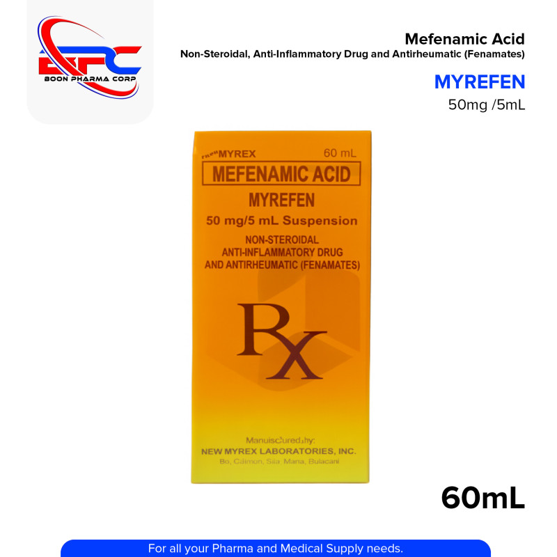 MYREFEN Mefenamic Acid 50mg/5ml Suspension 60ml