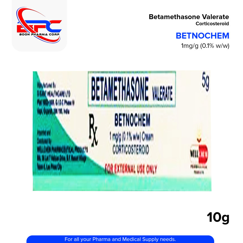 BETNOCHEM Betamethasone Valerate 1mg/g 0.1%w/w Cream
