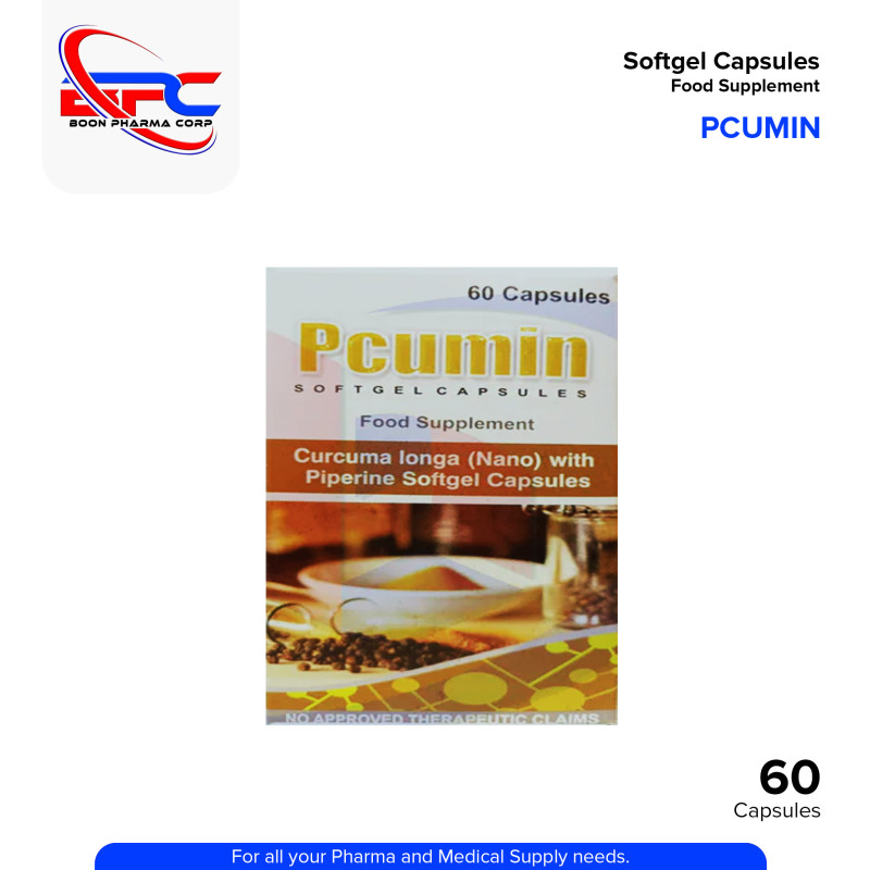 PCUMIN Curcuma Longa Nano with Piperine Softgel Capsule Capsule 60's