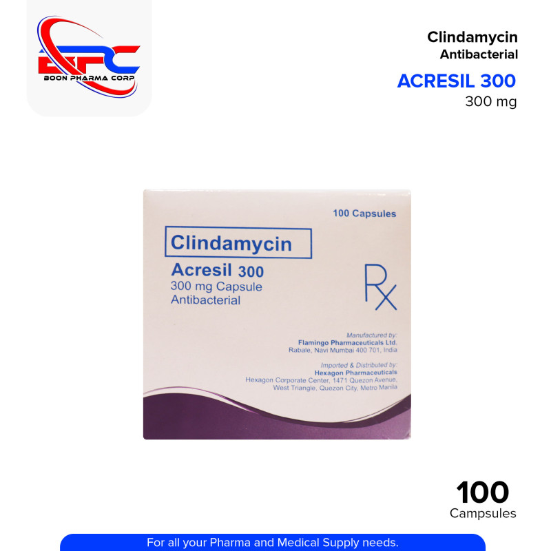 ACRESIL 300 Clindamycin 300mg Antibacterial Capsule 100's