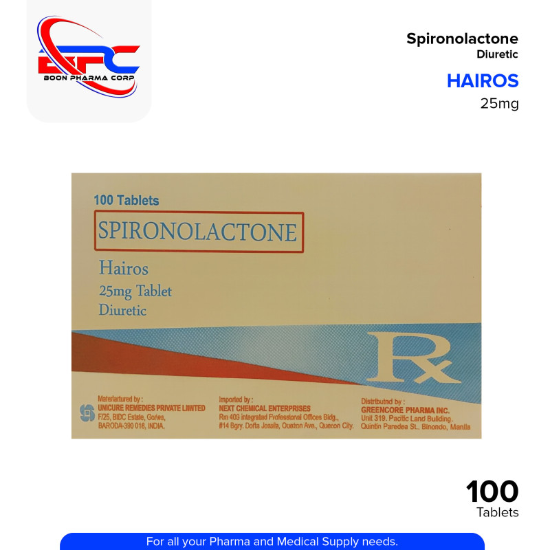 HAIROS Spironolactone 25mg Tablets