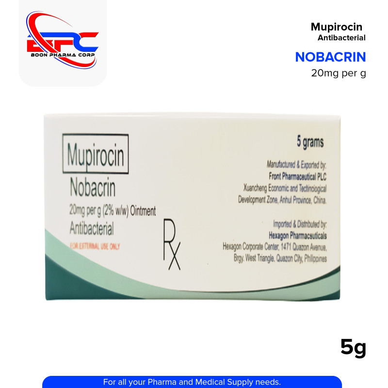NOBACRIN Mupirocin 20mg per g 2% w/w Ointment 5 Grams