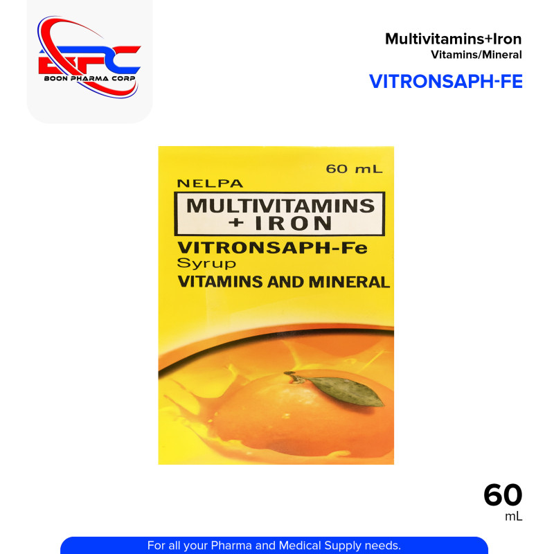 VITRONSAPH FE Multivitamins + Iron Vitamin and Mineral Syrup 60ml