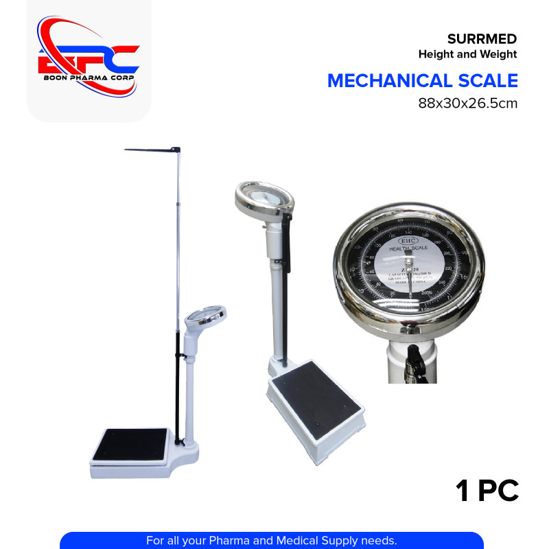 SURRMED Height and Weight Mechanical Weighing Scale 88x30x26.5cm