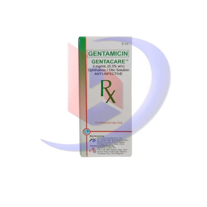 GENTACARE Gentamicin 3mg/ml 0.3% W/V Opthalmic/Otic Solution 8ml