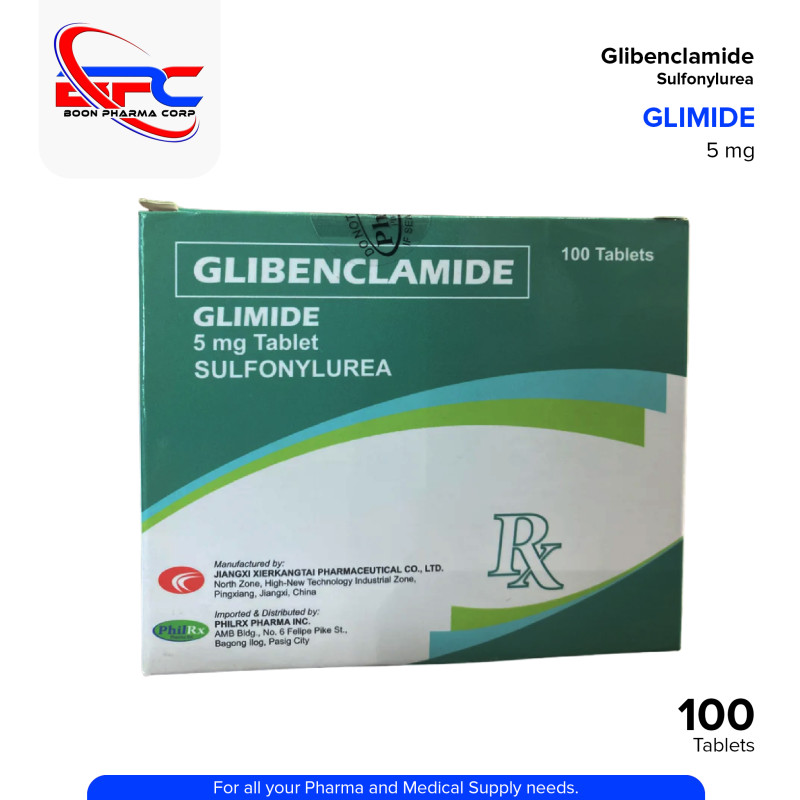 GLIMIDE Glibenclamide Sulfonylurea 5mg Tablet 100's