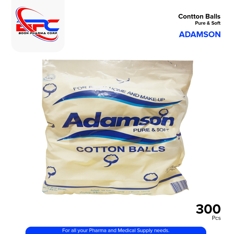 ADAMSON Cotton Balls Pure Soft Balls 300's