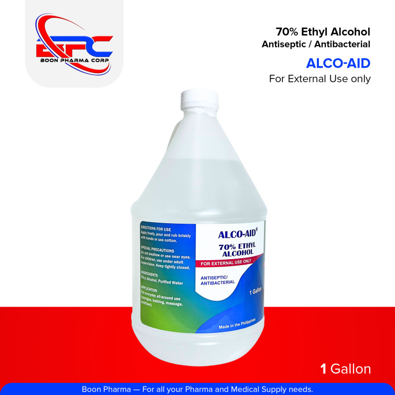 Ethyl Alcohol (Alco-Aid) 70% Solution Antiseptic/Disinfectant 1 Gallon