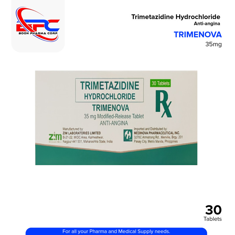 TRIMENOVA Trimetazidine Hydrochloride 35mg Modified Release Tablet 30's