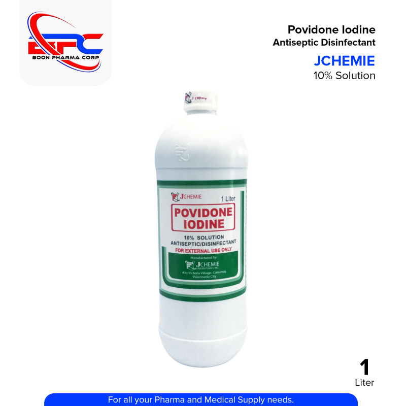 Povidone Iodine (JCHEMIE) 10% Solution Antiseptic Piece 1's 1 Liter