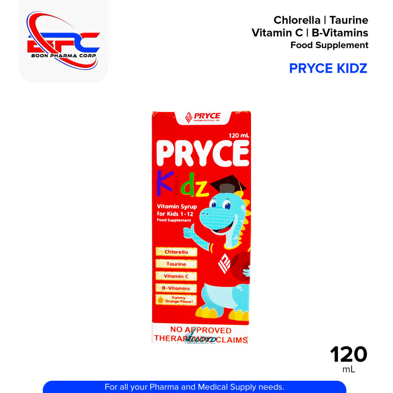 PRYCE Chlorella Taurine Vitamin C B-Vitamins Orange Flavor Orang Flavor Syrup Kids Food Supplement