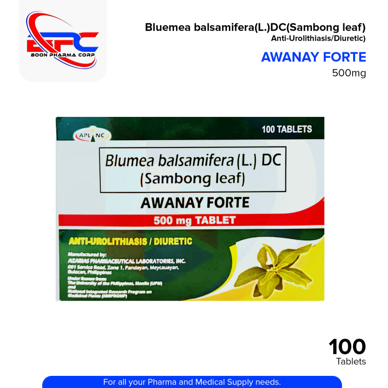 AWANAY FORTE Sambong Leaf Blumea Balsamifera (L.) DC 500mg Tablet 100's