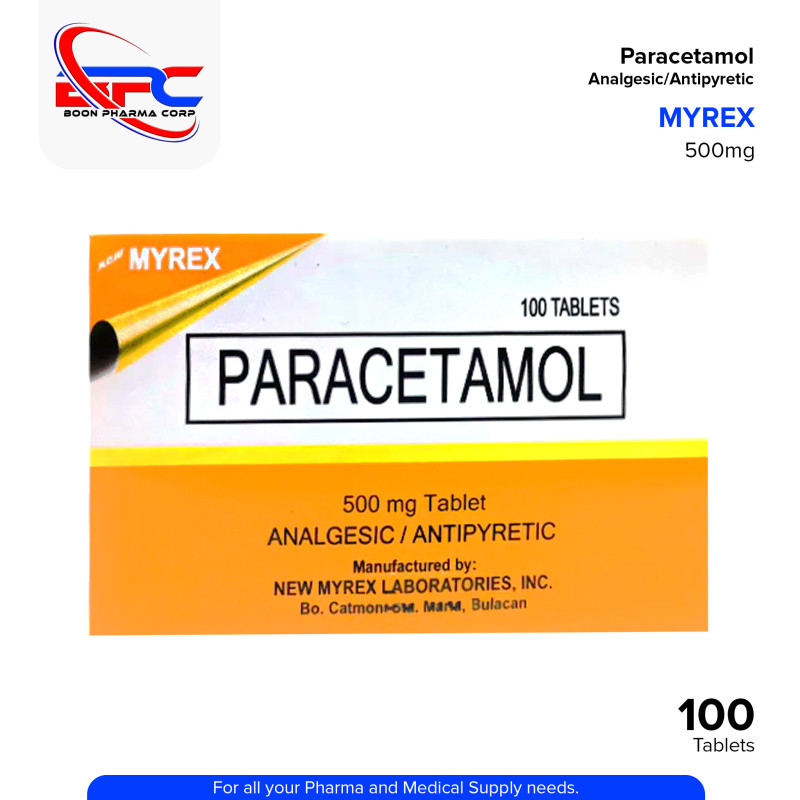 MYREX Paracetamol 500mg Tablet 100'as