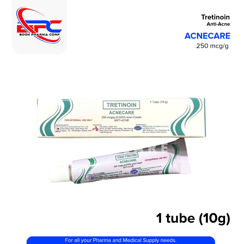 ACNECARE Tretinoin 250mcg/g 0.025%w/w Cream 1 Tube 10g