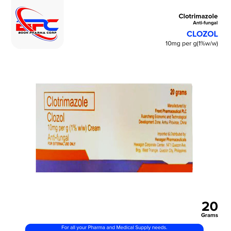 CLOZOL Clotrimazole 10mg per g (1% w/w) Cream Anti Fungal 20 Grams