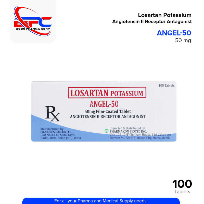 ANGEL 50 Losartan Potassium 50mg Film Coated Tablet 100's