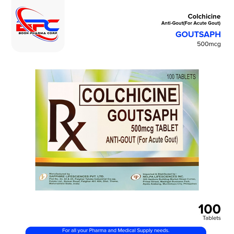 GOUTSAPH Colchicine 500mcg Anti-Gout Tablet 100's