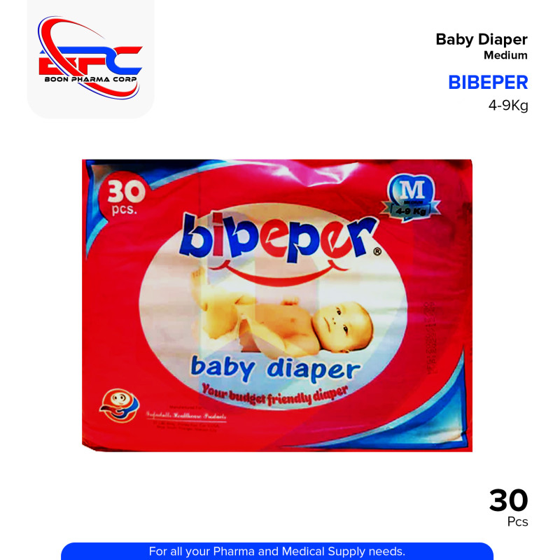 BIBEPER Baby Diaper Your Daughter Friendly Diaper (Medium) Pieces 30's