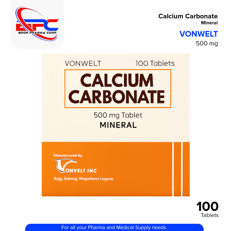 VONWELT Calcium Carbonate 500 Tablet 100's