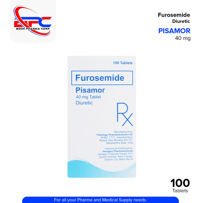 Furosemide (Pisamor) 40mg Diuretic Tablet 100's