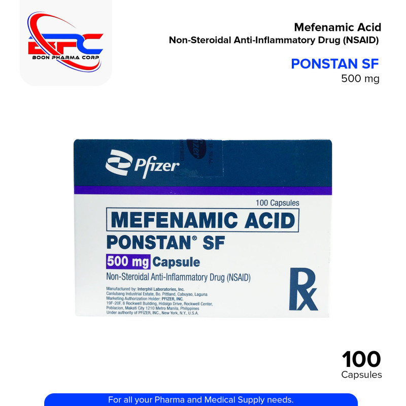 PONSTAN SF Mefenamic Acid 500mg Non-Steroidal Anti Inflammatory Drug Capsule 100's