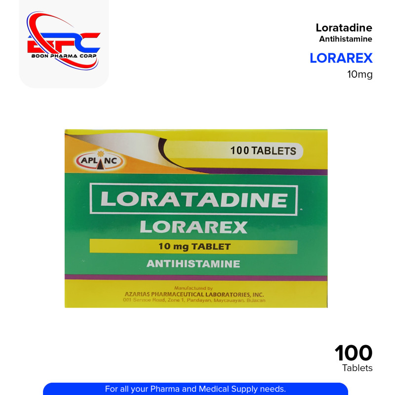 LORAREX Loratadine 10mg Tablet 100's