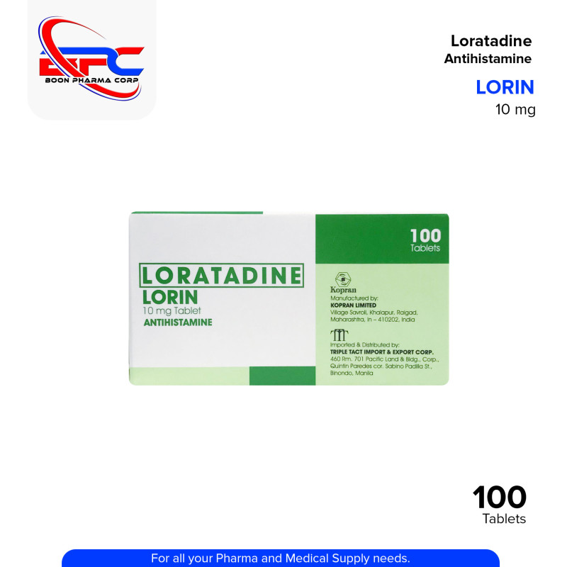 LORIN Loratadine Antihistamine 10 mg Tablet 100's