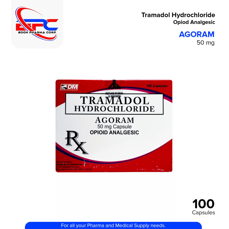 AGORAM Tramadol Hydrochloride Opioid Analgesic 50 mg Capsule 100's