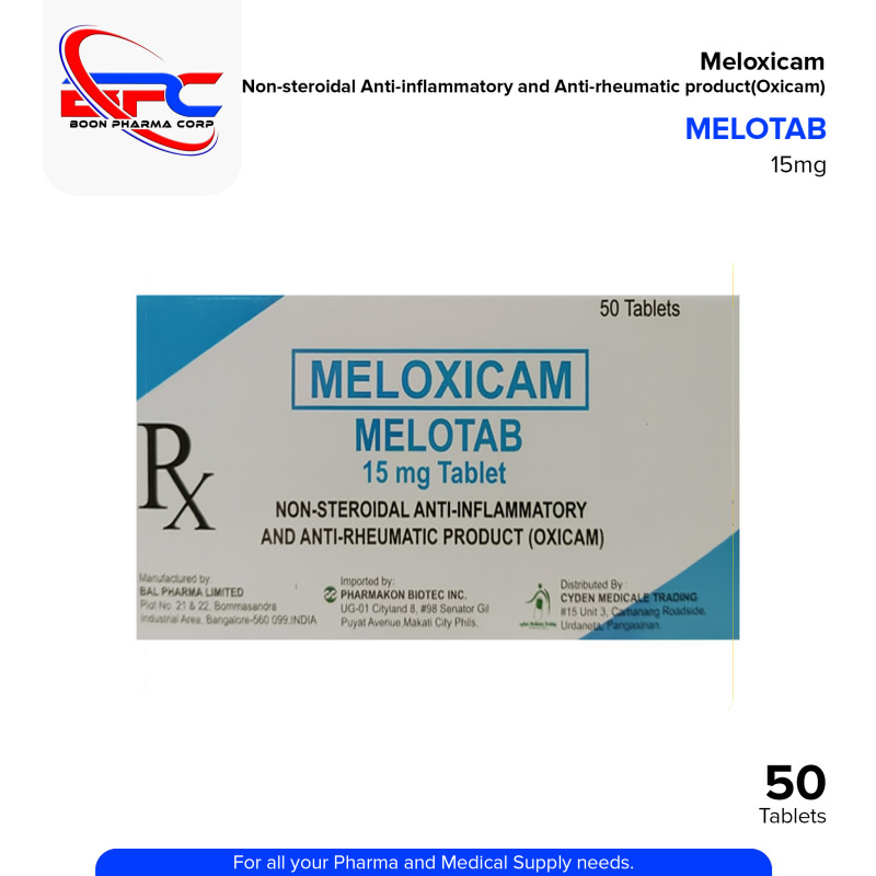 MELOTAB Meloxicam 15mg Tablet 50's