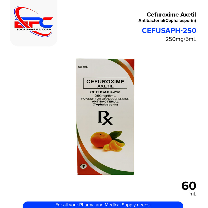 CEFUSAPH Cefuroxime Axetil 250mg/5ml Powder for Oral Suspension 60ml
